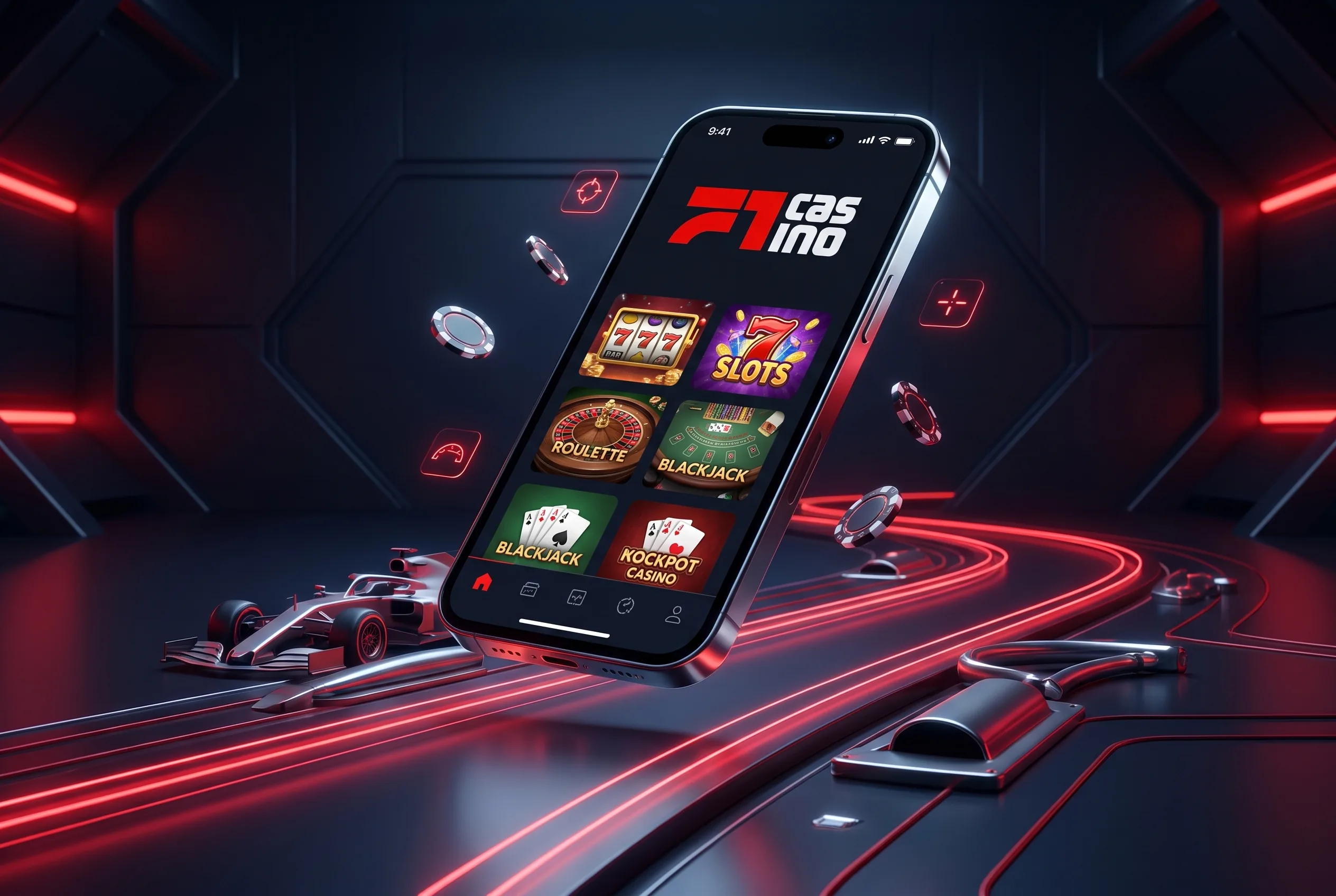 F1 Casino on a smartphone