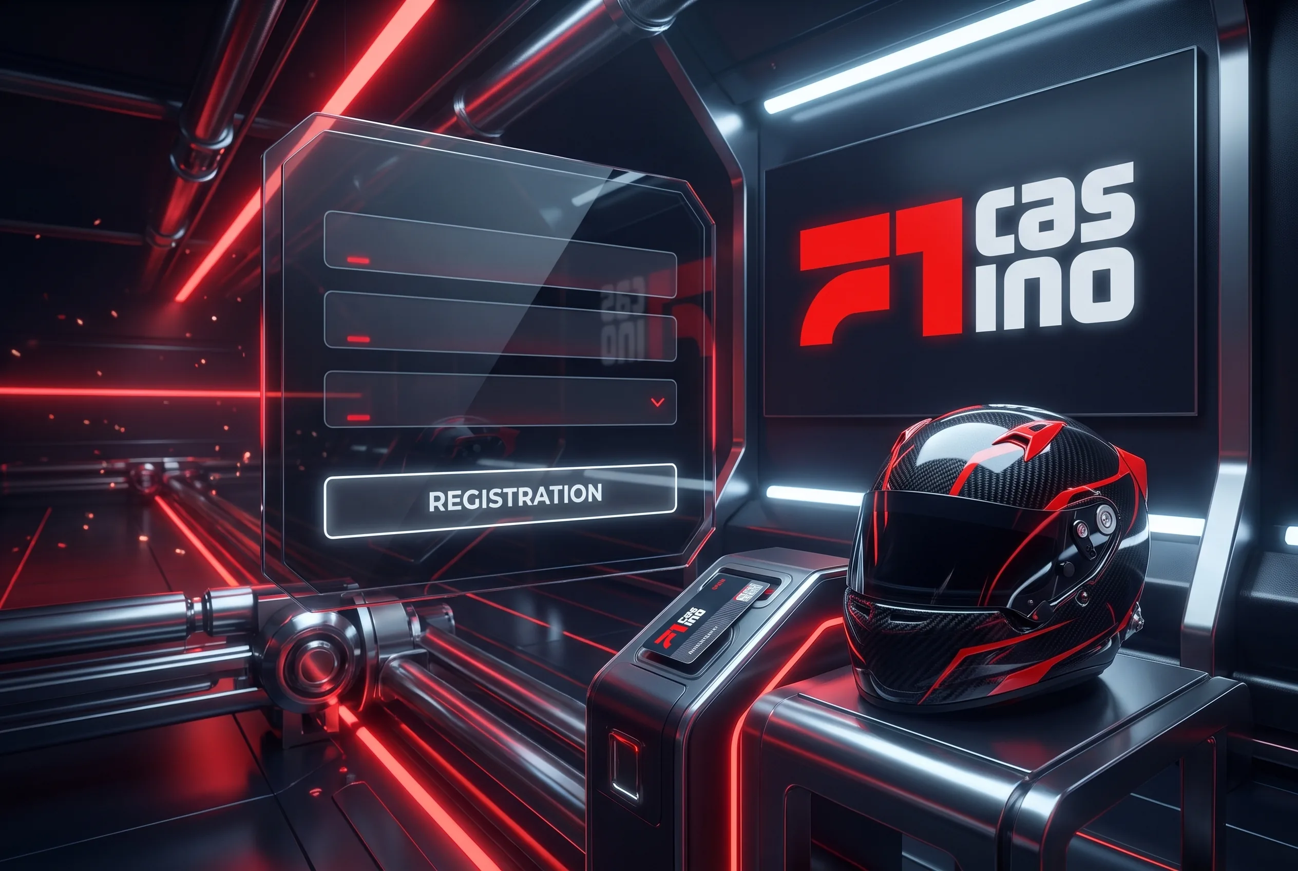F1 Casino registration illustration